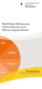 Titelbild der Broschüre: Rechtliche Betreuung<br>
Informationen zum Betreuungsvefahren