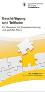 Titelbild der Broschüre: Beschäftigung und Teilhabe für Menschen mit Erwerbsminderung und auch für Ältere