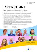 Titelbild der Broschüre: BiP Begegnung in Patenschaften Jahresbericht 2021