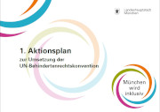 Titelbild der Broschüre: 1. Aktionsplan zur Umsetzung der UN Behindertenkonvention